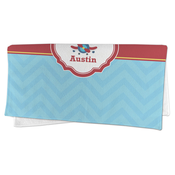 Airplane Theme Microfiber Dish Rag - FOLDED (half)