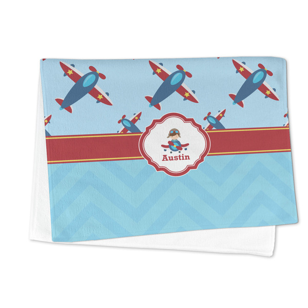 Airplane Theme Microfiber Dish Towel - FOLDED HALF