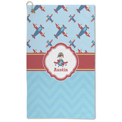Airplane Theme Microfiber Golf Towel - Large (Personalized)