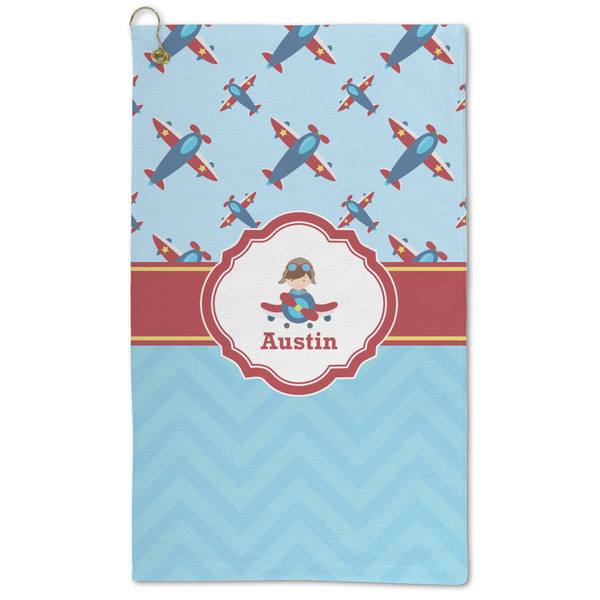 Custom Airplane Theme Microfiber Golf Towel (Personalized)