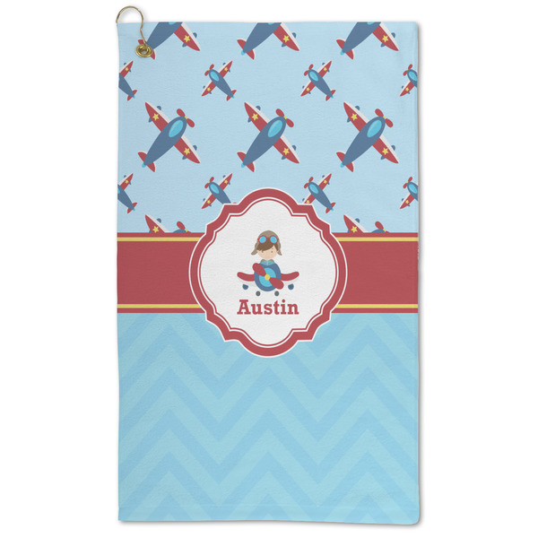 Custom Airplane Theme Microfiber Golf Towel - Large (Personalized)