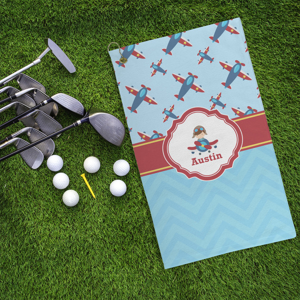 Airplane Theme Microfiber Golf Towels - LIFESTYLE