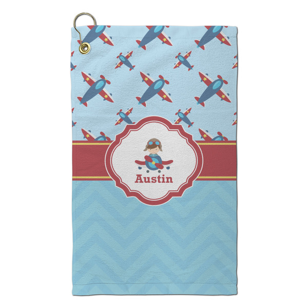 Custom Airplane Theme Microfiber Golf Towel - Small (Personalized)