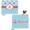 Airplane Theme Microfleece Dog Blanket - Large- Front & Back