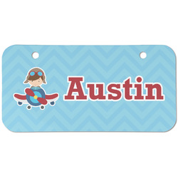 Airplane Theme Mini/Bicycle License Plate (2 Holes) (Personalized)