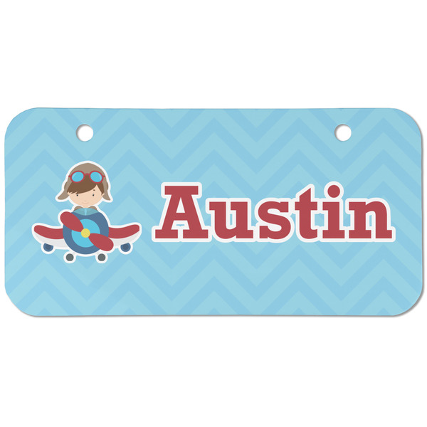 Custom Airplane Theme Mini/Bicycle License Plate (2 Holes) (Personalized)