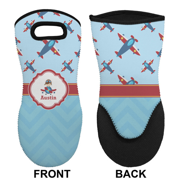 Airplane Theme Neoprene Oven Mitt (Front & Back)