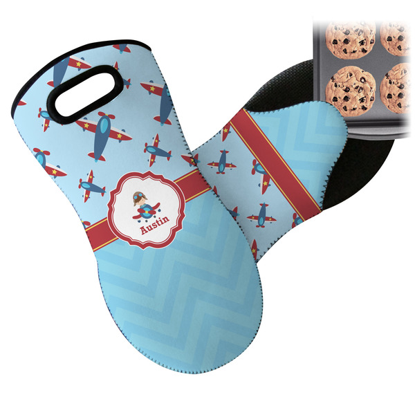 Airplane Theme Neoprene Oven Mitt