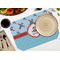 Airplane Theme Octagon Placemat - Single front (LIFESTYLE) Flatlay