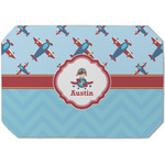 Airplane Theme Dining Table Mat - Octagon (Single-Sided) w/ Name or Text
