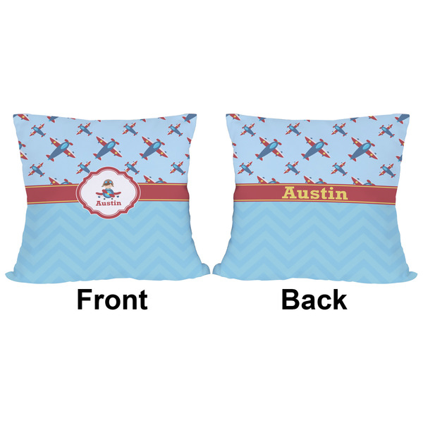 Airplane Theme Outdoor Pillow - 16x16