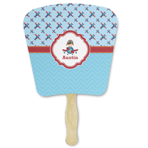 Custom Airplane Theme Paper Fan (Personalized)