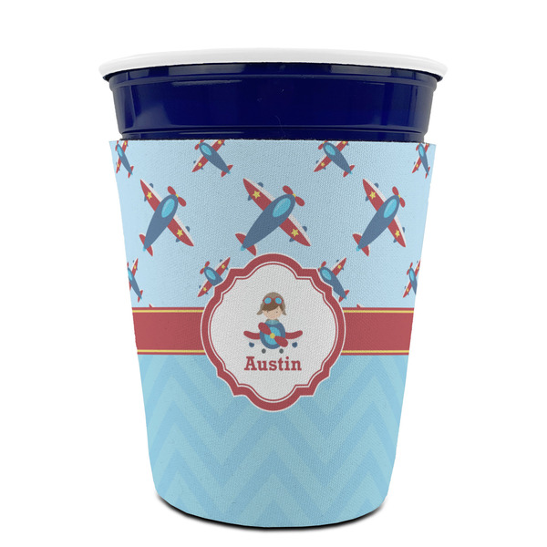 Airplane Theme Party Cup Sleeves - without bottom - FRONT (on cup)