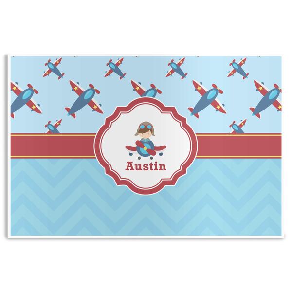 Custom Airplane Theme Disposable Paper Placemats (Personalized)