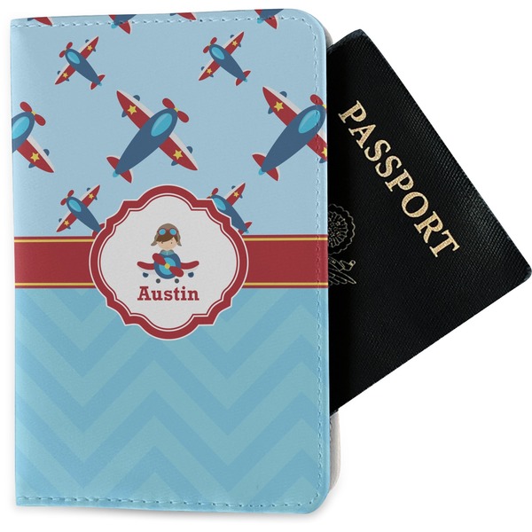 Custom Airplane Theme Passport Holder - Fabric (Personalized)