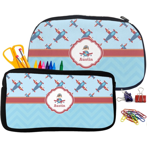 Airplane Theme Pencil / School Supplies Bags Small and Medium
