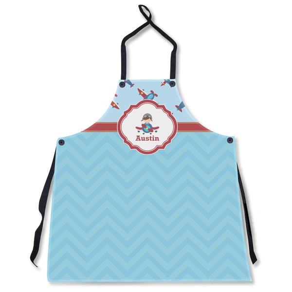 Custom Airplane Theme Apron Without Pockets w/ Name or Text
