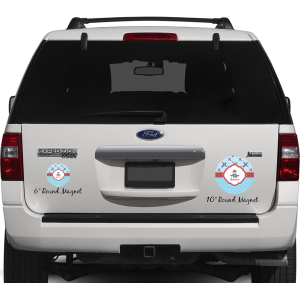 Airplane Theme Personalized Car Magnets on Ford Explorer