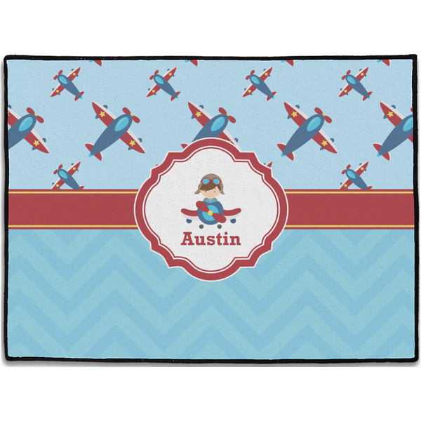 Custom Airplane Theme Door Mat - 24"x18" (Personalized)