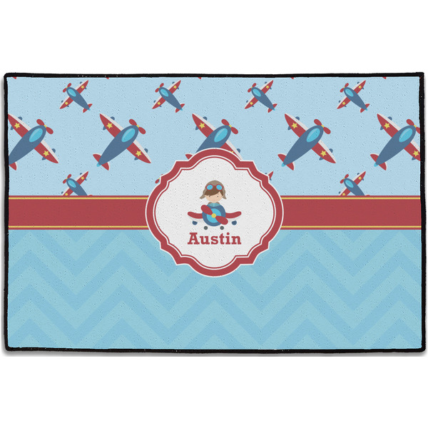 Custom Airplane Theme Door Mat - 36"x24" (Personalized)