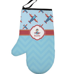 Airplane Theme Left Oven Mitt (Personalized)