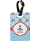 Airplane Theme Plastic Luggage Tag - Rectangular w/ Name or Text