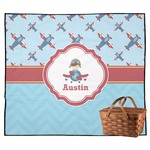 Airplane Theme Outdoor Picnic Blanket (Personalized)