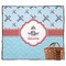 Airplane Theme Picnic Blanket - Flat - With Basket