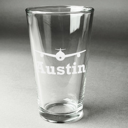 Airplane Theme Pint Glass - Engraved (Personalized)