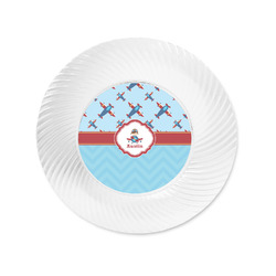 Airplane Theme Plastic Party Appetizer & Dessert Plates - 6" (Personalized)