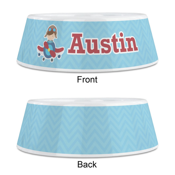 Airplane Theme Plastic Pet Bowls - Medium - APPROVAL