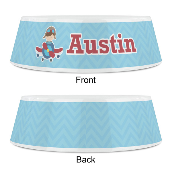 Airplane Theme Plastic Pet Bowls - Small - APPROVAL