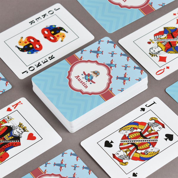 Airplane Theme Playing Cards - Front & Back View