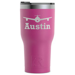 Airplane Theme RTIC Tumbler - Magenta - Laser Engraved - Single-Sided (Personalized)