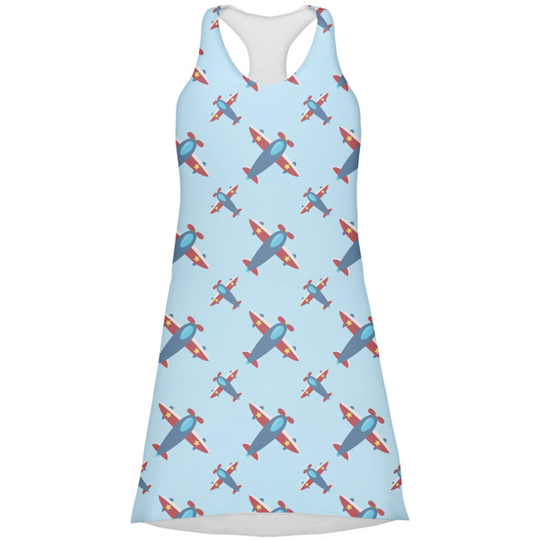 Custom Airplane Theme Racerback Dress - Large