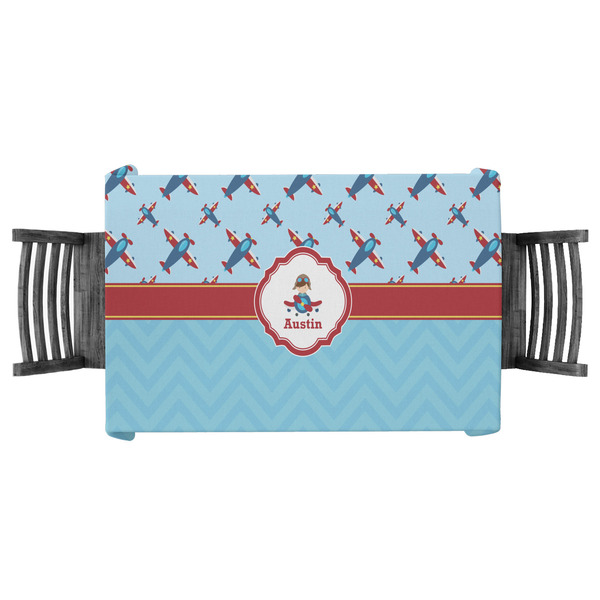 Custom Airplane Theme Tablecloth - 58"x58" (Personalized)