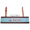 Airplane Theme Red Mahogany Nameplates with Business Card Holder - Straight