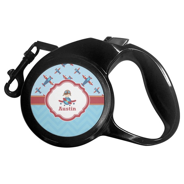 Custom Airplane Theme Retractable Dog Leash - Medium (Personalized)