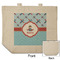Airplane Theme Reusable Cotton Grocery Bag - Front & Back View