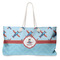 Airplane Theme Large Rope Tote Bag - Front View