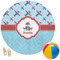Airplane Theme Round Beach Towel (Personalized)