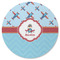Airplane Theme Round Rubber Backed Coaster (Personalized)