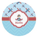 Airplane Theme Round Decal - Large (Personalized)