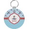 Airplane Theme Round Plastic Keychain (Personalized)