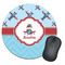Airplane Theme Round Mouse Pad
