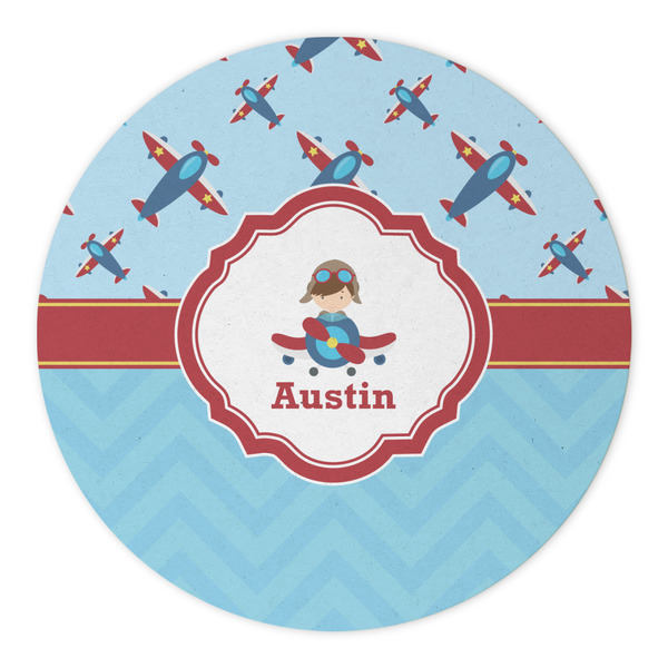 Airplane Theme Round Paper Coaster - Approval