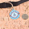 Airplane Theme Round Pet ID Tag - Large - In Context