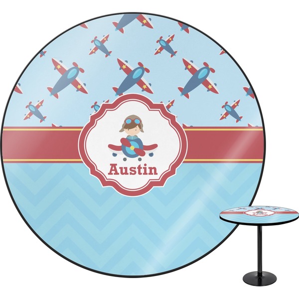 Custom Airplane Theme Round Table - 30" (Personalized)