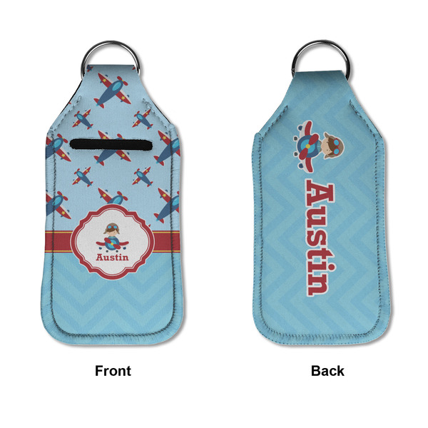 Airplane Theme Sanitizer Holder Keychain - Large APPROVAL (Flat)