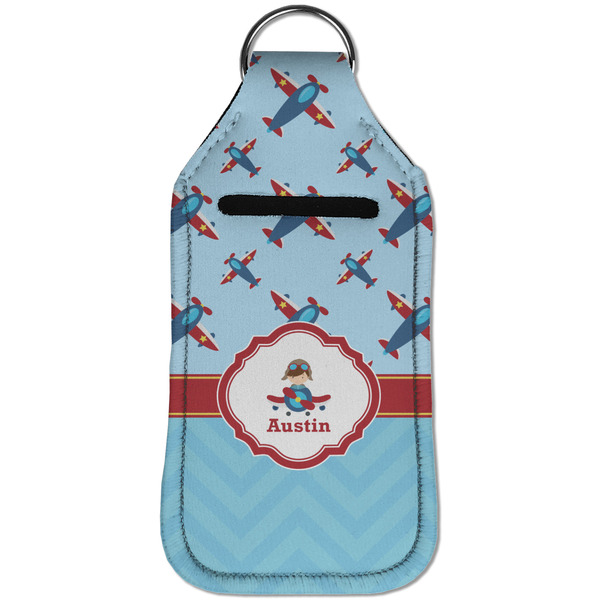 Airplane Theme Sanitizer Holder Keychain - Large (Front)